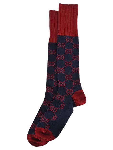 red and blue gucci socks|Gucci monogram socks.